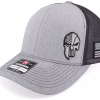 Army Skull Usa Heather GreyBlack Trucker - Army Head