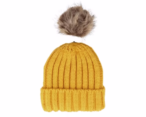 B412 Mustard Pom - Beechfield