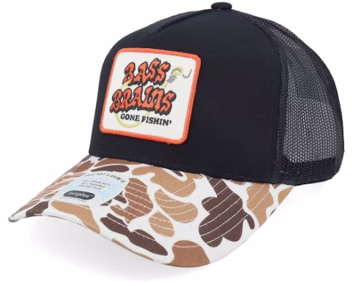 Bass Brains Gf Hat-camoBlack A-Frame Trucker - Brixton