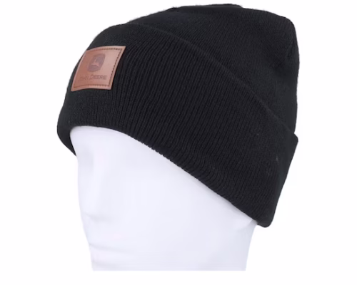 Beanie Black Cuff - John Deere