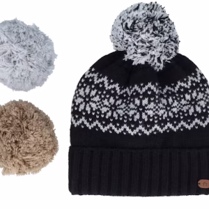 Beanie Spritz Black Pol Pom - Cabaïa