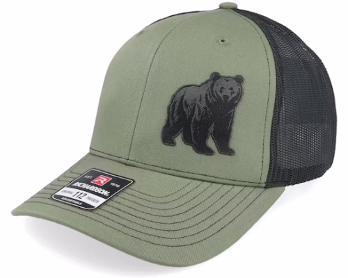 Bear Engraved 112 Split LodenBlack Trucker - Wild Spirit