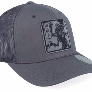 Blue-eyes White Dragon Grey Engraved Grey Trucker - Yu-Gi-Oh