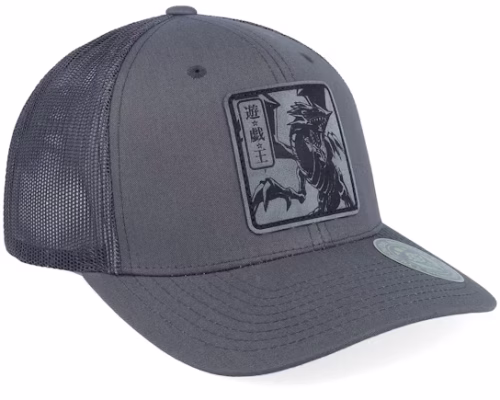 Blue-eyes White Dragon Grey Engraved Grey Trucker - Yu-Gi-Oh