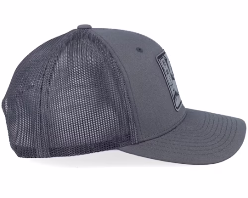 Blue-eyes White Dragon Grey Engraved Grey Trucker - Yu-Gi-Oh