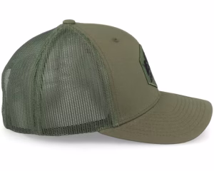 Bone Fish Hex Patch Buck Green Trucker