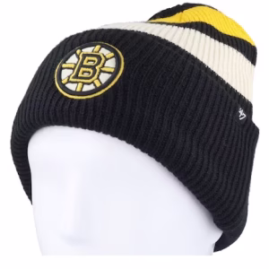 Boston Bruins Clubhouse Jennings 47 Beanie BlackWhiteYellow Cuff - 47 Brand