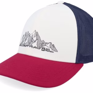 Brand Cap Mountain Cotton WhiteNavyRed Trucker - Jack Wolfskin