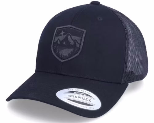 Charcoal Starry Mountain Patch Black Trucker - Wild Spirit