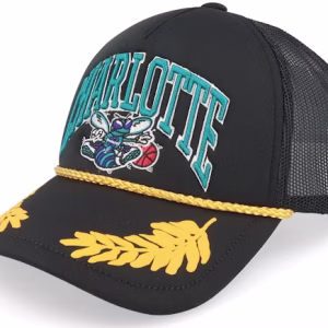 Charlotte Hornets Gold Leaf Vintage Trucker - Mitchell & Ness