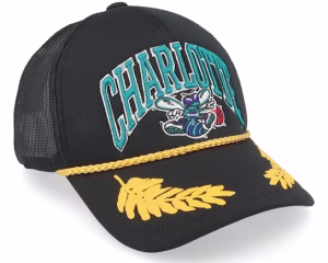 Charlotte Hornets Gold Leaf Vintage Trucker - Mitchell & Ness