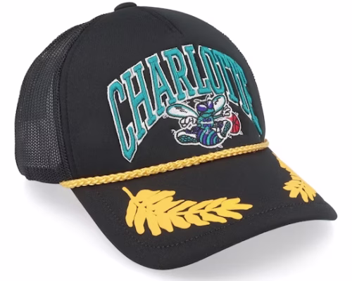 Charlotte Hornets Gold Leaf Vintage Trucker - Mitchell & Ness