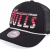 Chicago Bulls Graded Black A-frame Trucker - Mitchell & Ness