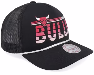 Chicago Bulls Graded Black A-frame Trucker - Mitchell & Ness