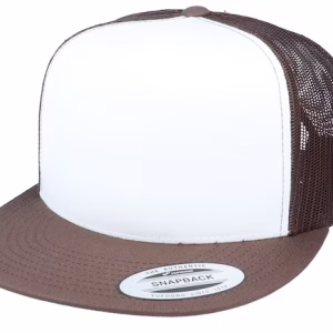 Classic White Front/Brown Trucker - Yupoong