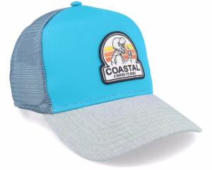 Coffee To Ride Teal Coastal Trucker