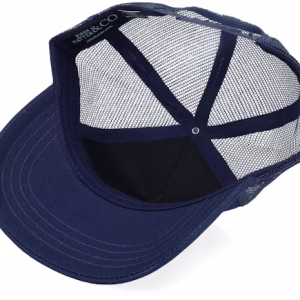 Consigliere Navy Aluminium Plate Blue A-Frame Trucker - John Hatter & Co