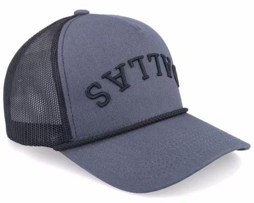 Dallas Upside Down 3d Rope CharcoalBlack A-Frame Trucker