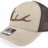 Elk Antler 3d 112 Split KhakiCoffee Trucker - Hunter