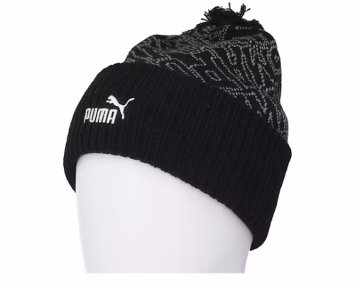 Essential Beanie Black Pom - Puma