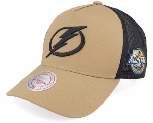 Exclusive x Tampa Bay Lightning Archaeo TanBlack A-frame Trucker - Mitchell & Ness