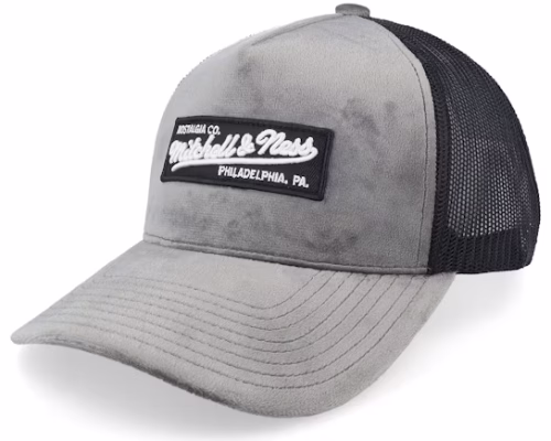 Exclusive x Velvet M&n Box Logo GreyBlack A-Frame Trucker - Mitchell & Ness