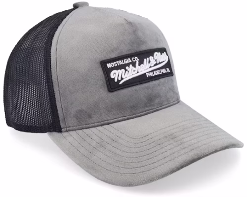 Exclusive x Velvet M&n Box Logo GreyBlack A-Frame Trucker - Mitchell & Ness