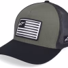 Flag Snapback Hat MilitaryBlack Trucker - Alpinestars