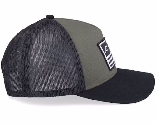 Flag Snapback Hat MilitaryBlack Trucker - Alpinestars