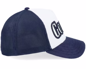 Full Flavor Wordmark French Terry NavyWhite A-Frame Trucker - Goorin Bros