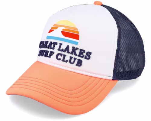 Great Lakes Riptide Valin WhiteNavyLight Orange Trucker