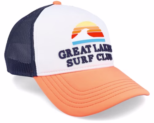Great Lakes Riptide Valin WhiteNavyLight Orange Trucker