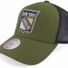 Hatstore Exclusive x New York Rangers Winterized True Forestgreen/Black Trucker - Mitchell & Ness