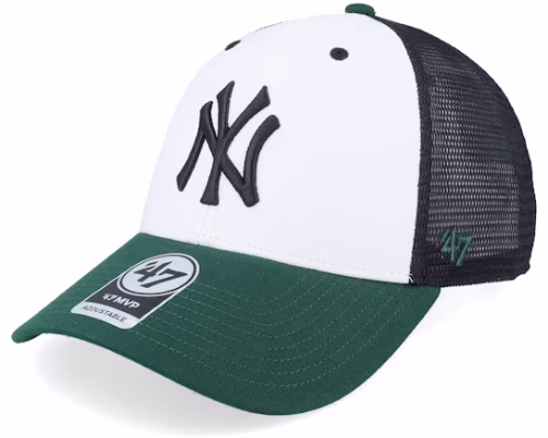 Hatstore Exclusive x New York Yankees Branson Tri Tone MVP WhiteForrestBlack Trucker - 47 Brand