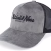 Hatstore Exclusive x Velvet Pinscript Charcoal Trucker - Mitchell & Ness