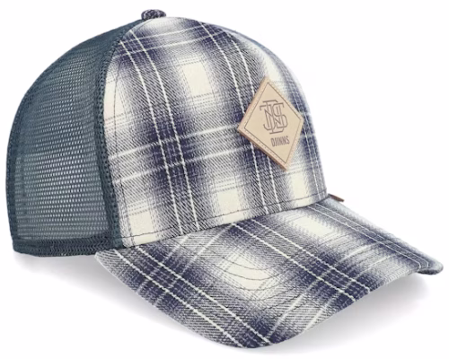 Hft Cap Denim Wishy CheckIndigo A-Frame Trucker - Djinns