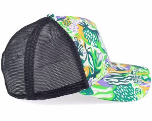 Hft Cap Hawaiian Animals Multi A-Frame Trucker - Djinns