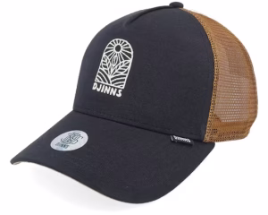 Hft Cap Leaf Sun Black A-Frame Trucker - Djinns