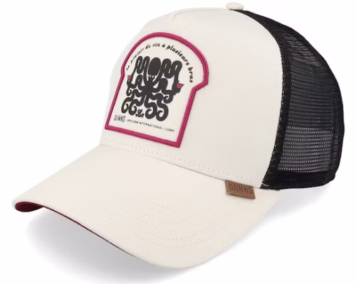 Hft Cap Octovino White/Black A-Frame Trucker - Djinns