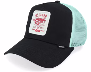 Hft Cap Street Disco BlackMint A-Frame Trucker - Djinns