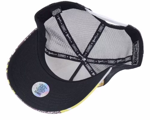 Hft Cap Summerpattern Grey/White/Yellow A-Frame Trucker - Djinns