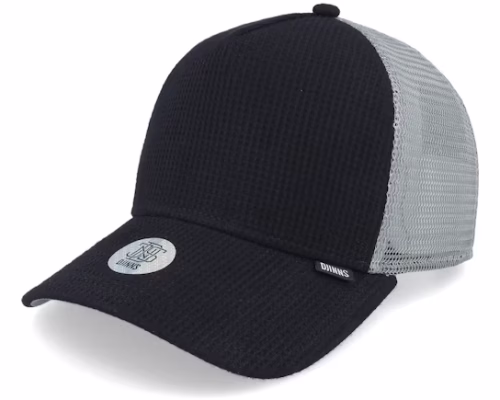 Hft Cap Wafflejersey Black/Grey Trucker - Djinns