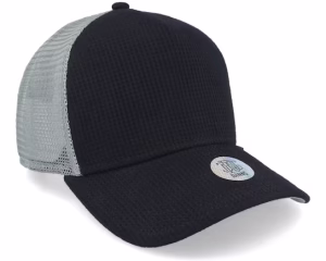 Hft Cap Wafflejersey Black/Grey Trucker - Djinns