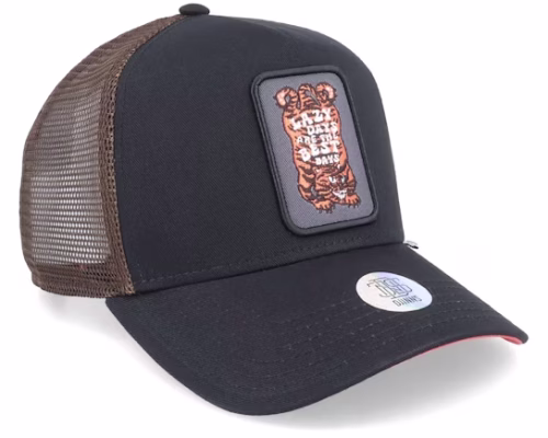 Hft Lazy Tiger Patch-BlackBrown Trucker
