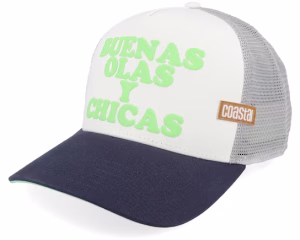 Hft Olas Y Chicas WhiteNavy A-Frame Trucker