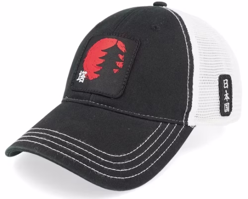 Japanese Pagoda 111 Split BlackWhite Trucker - Yapan