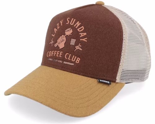 Lazy Barista BeigeBrownCreme A-Frame Trucker - Djinns