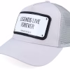 Legends Live Forever Aluminium Grey A-Frame Trucker - John Hatter & Co
