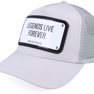 Legends Live Forever Aluminium Grey A-Frame Trucker - John Hatter & Co