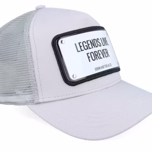 Legends Live Forever Aluminium Grey A-Frame Trucker - John Hatter & Co